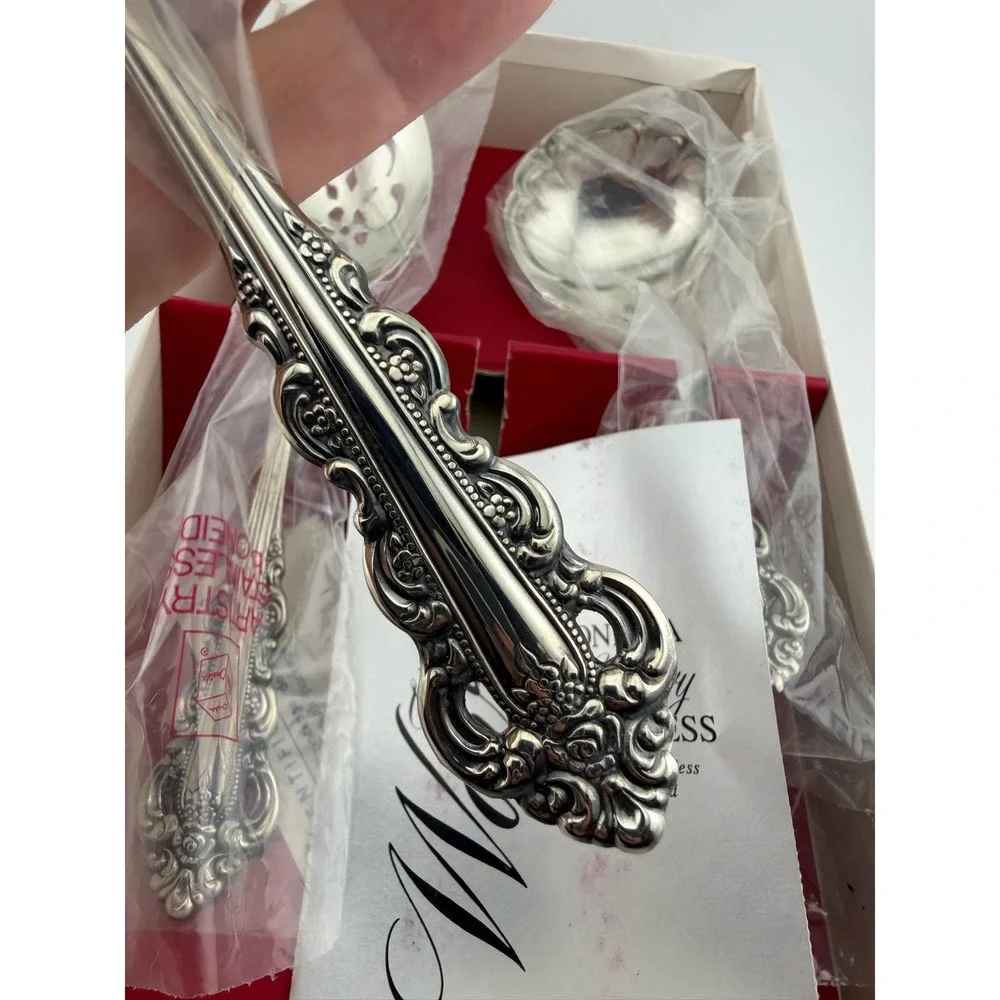 Oneida Serving Set 4pc Silver‎ New Artistry Baroque Style Stainless Steel USA